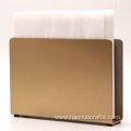 Golden minimalist vertical rectangular paper towel holder